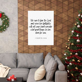 Faith Culture - 1 Samuel 12:24 Poster - Christian Wall Art - Serve Him Faithfully Decor