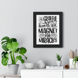 Faith Culture - A Grateful Heart is a Magnet for Miracles - Christian Thanksgiving Wall Art