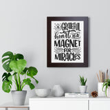 Faith Culture - A Grateful Heart is a Magnet for Miracles - Christian Thanksgiving Wall Art