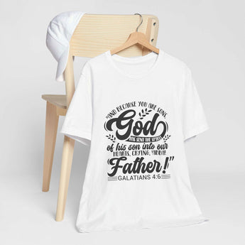 Faith Culture - Abba Father - Christian Unisex Jersey Short Sleeve Tee White