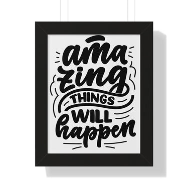 Faith Culture - Amazing Things Will Happen - Christian Thanksgiving Wall Art 11" x 14" Black