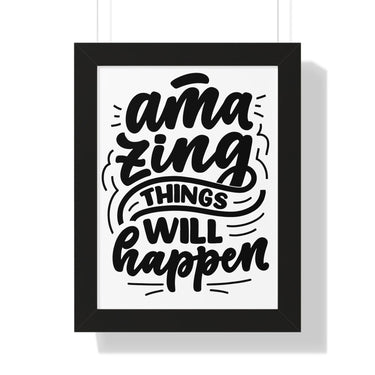 Faith Culture - Amazing Things Will Happen - Christian Thanksgiving Wall Art 12″ x 16″ Black