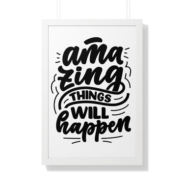 Faith Culture - Amazing Things Will Happen - Christian Thanksgiving Wall Art 20" x 30" White