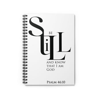 Faith Culture - Be Still - Psalm 46:10 - Christian Spiral Notebook - Ruled Line One Size