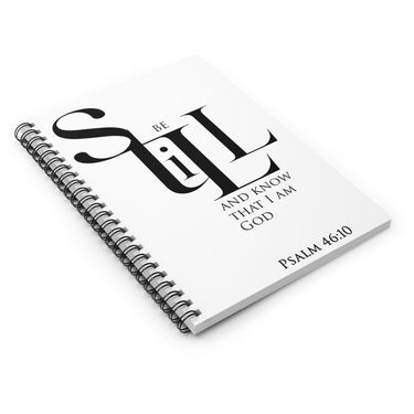 Faith Culture - Be Still - Psalm 46:10 - Christian Spiral Notebook - Ruled Line