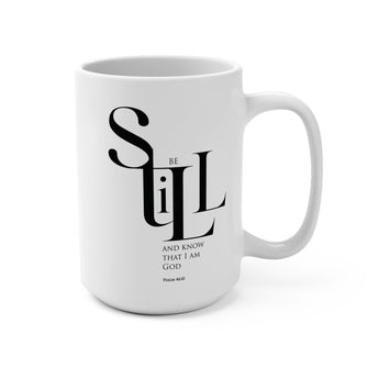 Faith Culture - Be Still and Know - Christian Ceramic Coffee Mug, 15oz