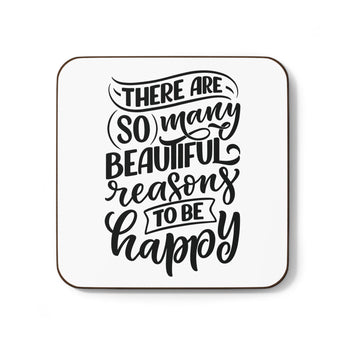 Faith Culture - Beautiful Reasons to Be Happy - Inspirational Christian Coaster 3.5" × 3.5" Square Hardboard