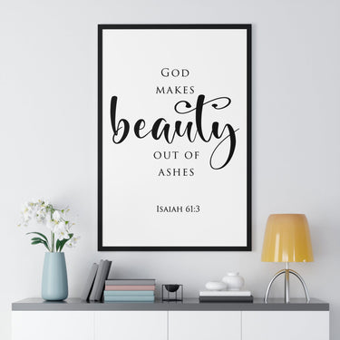 Faith Culture - Beauty for Ashes - Isaiah 61:3 - Christian Wall Art