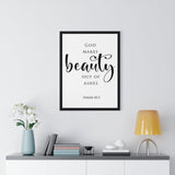Faith Culture - Beauty for Ashes - Isaiah 61:3 - Christian Wall Art
