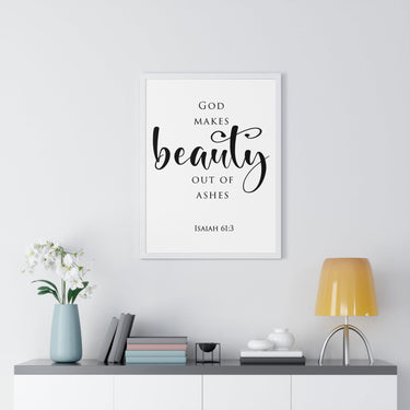 Faith Culture - Beauty for Ashes - Isaiah 61:3 - Christian Wall Art