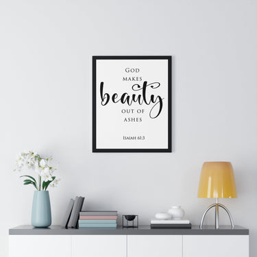 Faith Culture - Beauty for Ashes - Isaiah 61:3 - Christian Wall Art