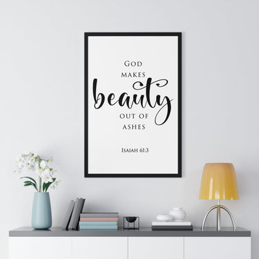 Faith Culture - Beauty for Ashes - Isaiah 61:3 - Christian Wall Art