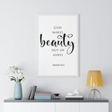 Faith Culture - Beauty for Ashes - Isaiah 61:3 - Christian Wall Art