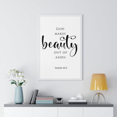 Faith Culture - Beauty for Ashes - Isaiah 61:3 - Christian Wall Art