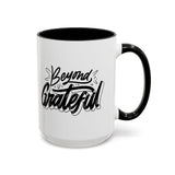Faith Culture - Beyond Grateful - Christian Thanksgiving Accent Coffee Mug, 11oz and 15oz 15oz Black
