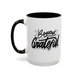 Faith Culture - Beyond Grateful - Christian Thanksgiving Accent Coffee Mug, 11oz and 15oz
