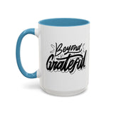 Faith Culture - Beyond Grateful - Christian Thanksgiving Accent Coffee Mug, 11oz and 15oz