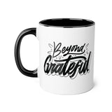 Faith Culture - Beyond Grateful - Christian Thanksgiving Accent Mug, 11oz Black 11oz