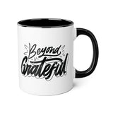 Faith Culture - Beyond Grateful - Christian Thanksgiving Accent Mug, 11oz