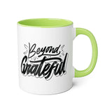 Faith Culture - Beyond Grateful - Christian Thanksgiving Accent Mug, 11oz