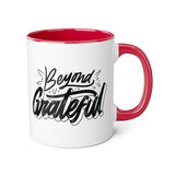 Faith Culture - Beyond Grateful - Christian Thanksgiving Accent Mug, 11oz