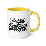 Faith Culture - Beyond Grateful - Christian Thanksgiving Accent Mug, 11oz