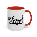 Faith Culture - Blessed - Christian Thanksgiving Accent Coffee Mug, 11oz and 15oz 11oz Red