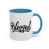 Faith Culture - Blessed - Christian Thanksgiving Accent Coffee Mug, 11oz and 15oz 11oz Light Blue