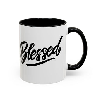 Faith Culture - Blessed - Christian Thanksgiving Accent Coffee Mug, 11oz and 15oz 11oz Black