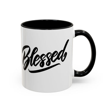 Faith Culture - Blessed - Christian Thanksgiving Accent Coffee Mug, 11oz and 15oz 11oz Black