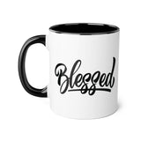 Faith Culture - Blessed - Christian Thanksgiving Accent Mug, 11oz Black 11oz