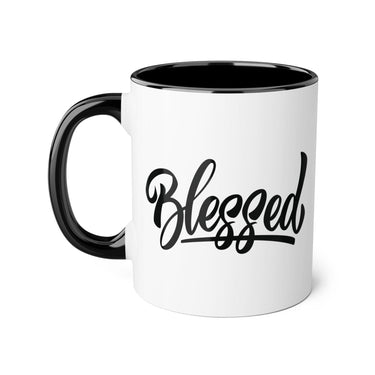 Faith Culture - Blessed - Christian Thanksgiving Accent Mug, 11oz Black 11oz