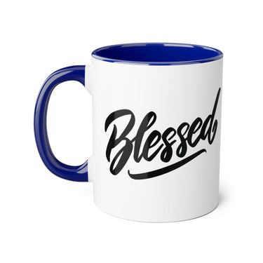 Faith Culture - Blessed - Christian Thanksgiving Mug, 11oz Blue 11oz