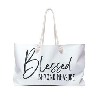 Faith Culture - Blessed Beyond Measure - Christian Weekender Tote Bag 24" × 13"