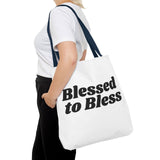 Faith Culture - Blessed to Bless Christian Tote Bag Thanksgiving Gift Everyday Carryall