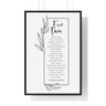 Faith Culture - Boundless Love - Romans 8:38-39 - Christian Wall Art 24″ x 36″ Black
