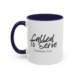 Faith Culture - Called to Serve - Galatians 5:13 Christian Coffee Mug 11oz Navy