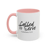 Faith Culture - Called to Serve - Galatians 5:13 Christian Coffee Mug 11oz Pink
