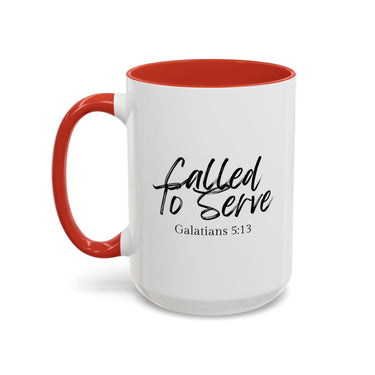 Faith Culture - Called to Serve - Galatians 5:13 Christian Coffee Mug 15oz Red