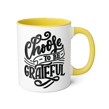 Faith Culture - Choose to Be Grateful - Christian Thanksgiving Accent Mug, 11oz