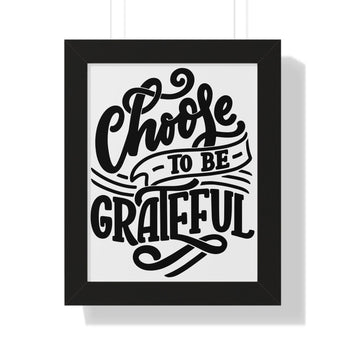 Faith Culture - Choose to Be Grateful - Christian Thanksgiving Wall Art 11" x 14" Black
