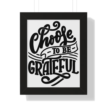 Faith Culture - Choose to Be Grateful - Christian Thanksgiving Wall Art 11" x 14" Black