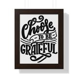 Faith Culture - Choose to Be Grateful - Christian Thanksgiving Wall Art 11" x 14" Walnut