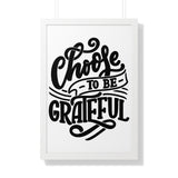 Faith Culture - Choose to Be Grateful - Christian Thanksgiving Wall Art 20" x 30" White