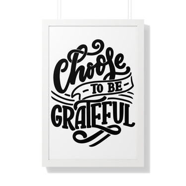 Faith Culture - Choose to Be Grateful - Christian Thanksgiving Wall Art 20" x 30" White