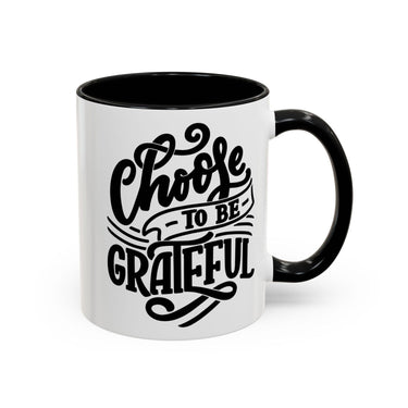 Faith Culture - Choose to Be Grateful Christian Thanksgiving Accent Coffee Mug, 11oz and 15oz 11oz Black