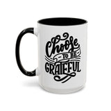 Faith Culture - Choose to Be Grateful Christian Thanksgiving Accent Coffee Mug, 11oz and 15oz