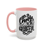 Faith Culture - Choose to Be Grateful Christian Thanksgiving Accent Coffee Mug, 11oz and 15oz