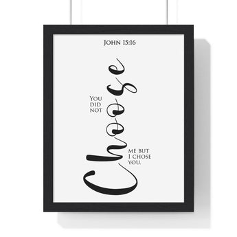 Faith Culture - Chosen Vessel - John 15:16 - Christian Wall Art 11″ x 14″ Black