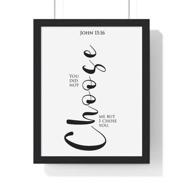 Faith Culture - Chosen Vessel - John 15:16 - Christian Wall Art 11″ x 14″ Black